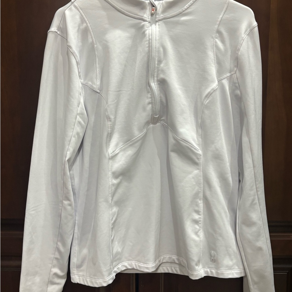 White Long Sleeve Athletic Top SPYDER XL